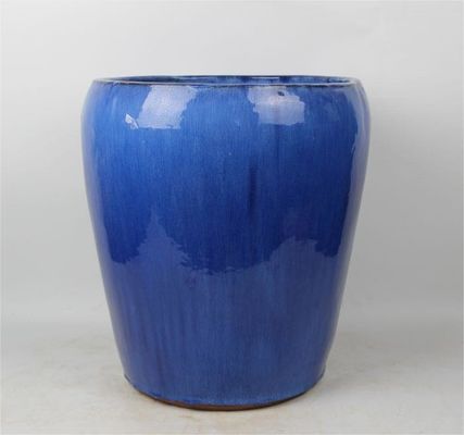 Glazed Ceramic Outdoor Pot Round Shape High Fired