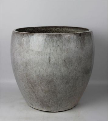 Round Grey Ceramic Outdoor Plant Pots 16'' 20'' 25''