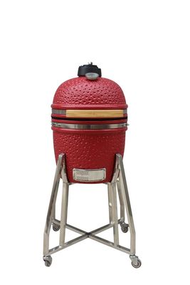 15 Inch Kamado BBQ Ceramic Grill 39cm With Cart And W/ｏ Side Tables