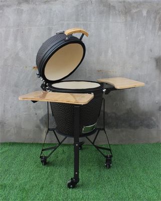 Outdoor Kamado Ceramic Smoker Grill 51cm 20 Inch Matte Black Color