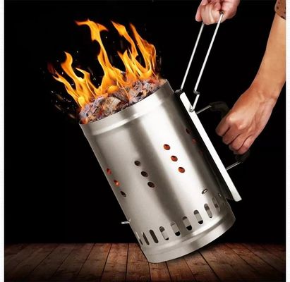 Barbecue Charcoal Chimney Starter Kitchenware Heavy Duty Galvanised Steel