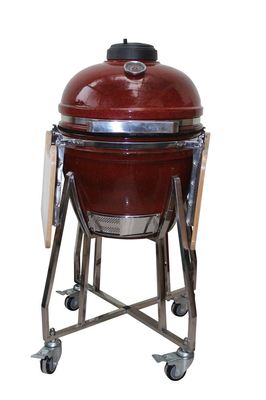 Tropical Red Color 18 Inch Kamado Grill 48cm Ceramic Charcoal