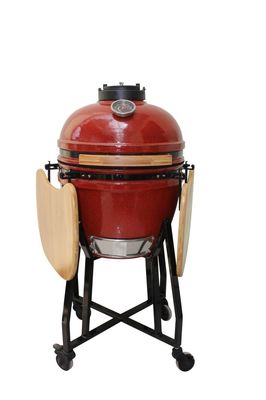 Tropical Red Color 18 Inch Kamado Grill 48cm Ceramic Charcoal