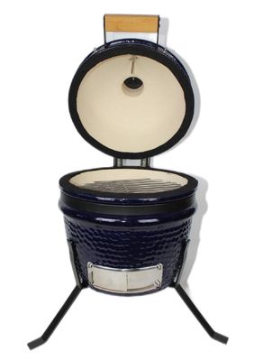 Ceramic 13 Inch Kamado Grill Outdoor Charcoal Navy Color 32cm