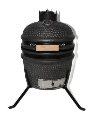 Matt Black 13 Inch Kamado Grill 32cm Ceramic Outdoor