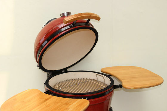 Tropical Red Color 18 Inch Kamado Grill 48cm Ceramic Charcoal
