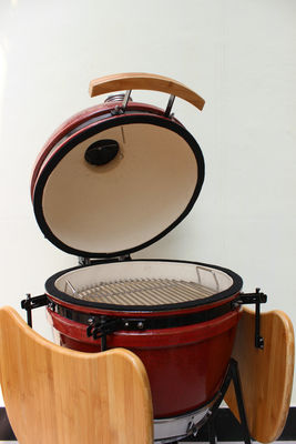 Tropical Red Color 18 Inch Kamado Grill 48cm Ceramic Charcoal