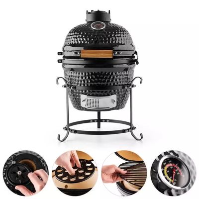 13 Inch 32cm Charcoal BBQ Ceramic Grill Outdoor Black