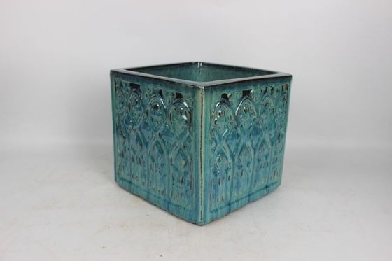 Square Shape Ceramic Outdoor Pot 8.5'' 11.5'' 15''