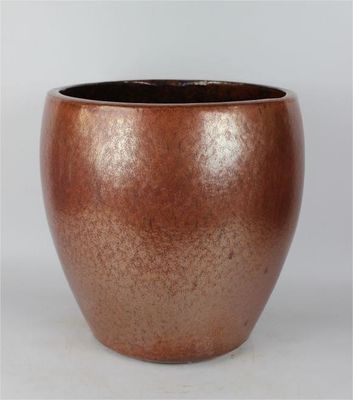 Round Grey Ceramic Outdoor Plant Pots 16'' 20'' 25''
