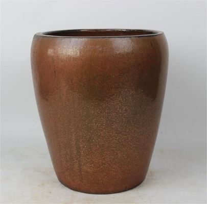 Glazed Ceramic Outdoor Pot Round Shape High Fired