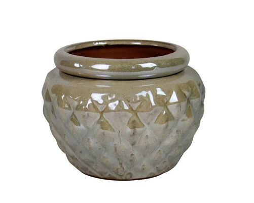 6.5 Inch Self Watering Glazed Ceramic Pot For Plants 16.5x12.5cm