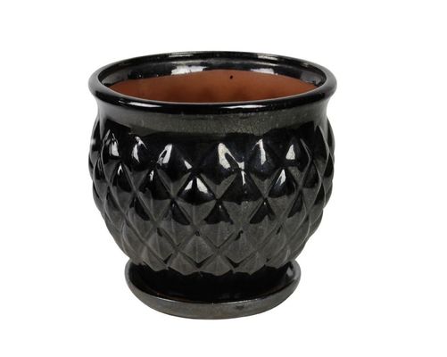 Ceramic Square Glazed Indoor Pots 6 Inch And 8 Inch