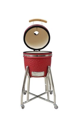 15 Inch Kamado BBQ Ceramic Grill 39cm With Cart And W/ｏ Side Tables