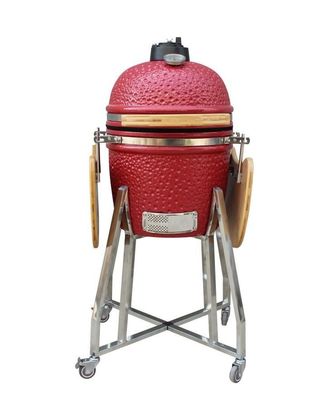 Outdoor Kamado Ceramic Barbecue High Degree Fired Resistance Red 39cm 15 Inch