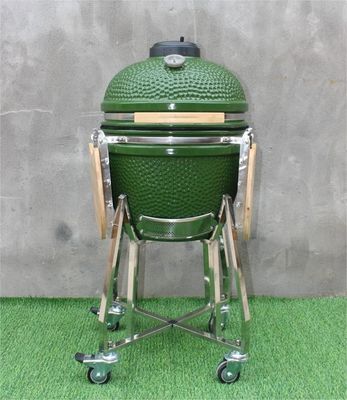 Green Color 48cm Kamado 18 Inch Grill Kitchenware Black Coated Iron