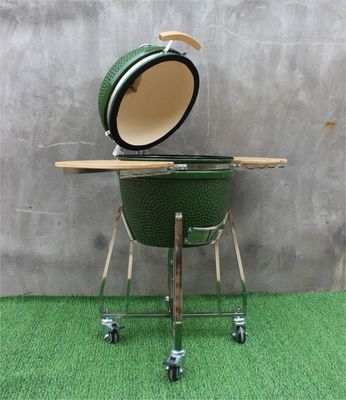 Green Color 48cm Kamado 18 Inch Grill Kitchenware Black Coated Iron