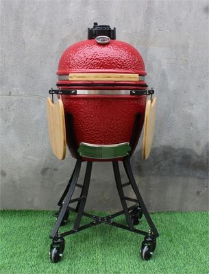 Kitchenware Ceramic Charcoal Grill 44cm 17 Inch Royal Red Color