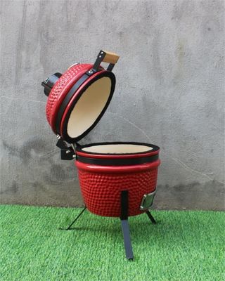 33cm Ceramic Charcoal Grill Outdoor Red Color 13 Inch Kitchenware