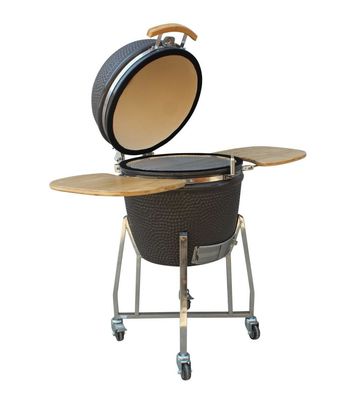 22 Inch Kamado Grill High Degree Fired Resistance Outdoor Charcoal Grill Grey color