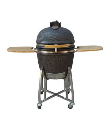 22 Inch Kamado Grill High Degree Fired Resistance Outdoor Charcoal Grill Grey color