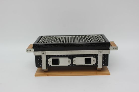 Ceramic Charcoal BBQ Grill Hibachi Grill Rectangle in  Color