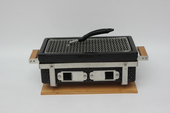 Ceramic Charcoal BBQ Grill Hibachi Grill Rectangle in  Color