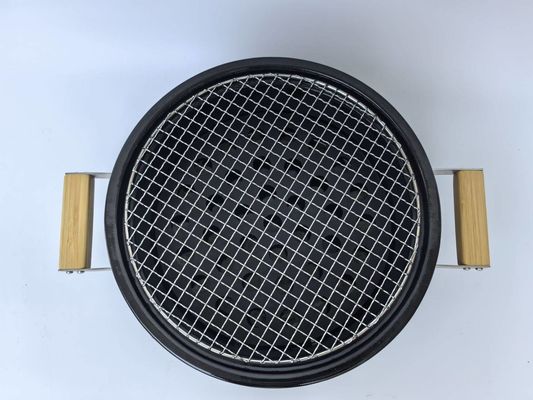 Ceramic Charcoal BBQ Grill Hibachi Grill Round in Black Color