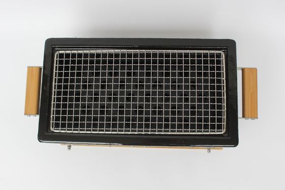 Ceramic Charcoal BBQ Grill Hibachi Grill Rectangle in  Color