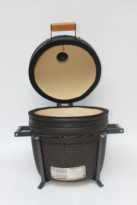 Outdoor Charcoal 16 Inch Kamado Grill Ceramic Matte Black Color 40cm