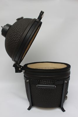Outdoor Charcoal 16 Inch Kamado Grill Ceramic Matte Black Color 40cm